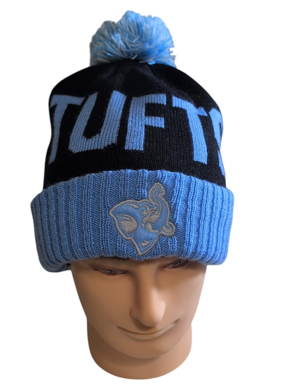 Adidas Waffle Knit Tufts Elephant Jumbos Football Beanie Blue/Black One Size